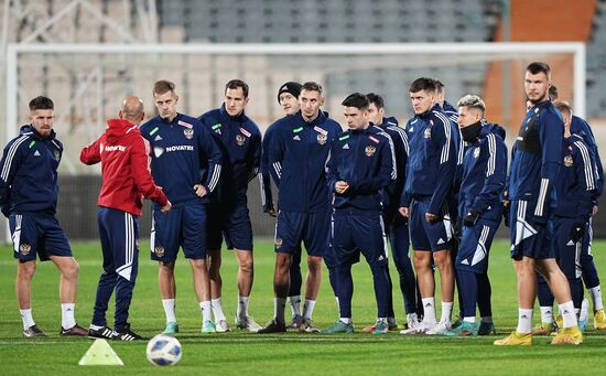 Футбол. Тренировка сборной России