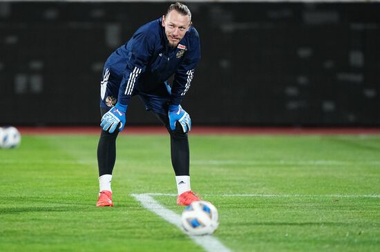 Футбол. Тренировка сборной России