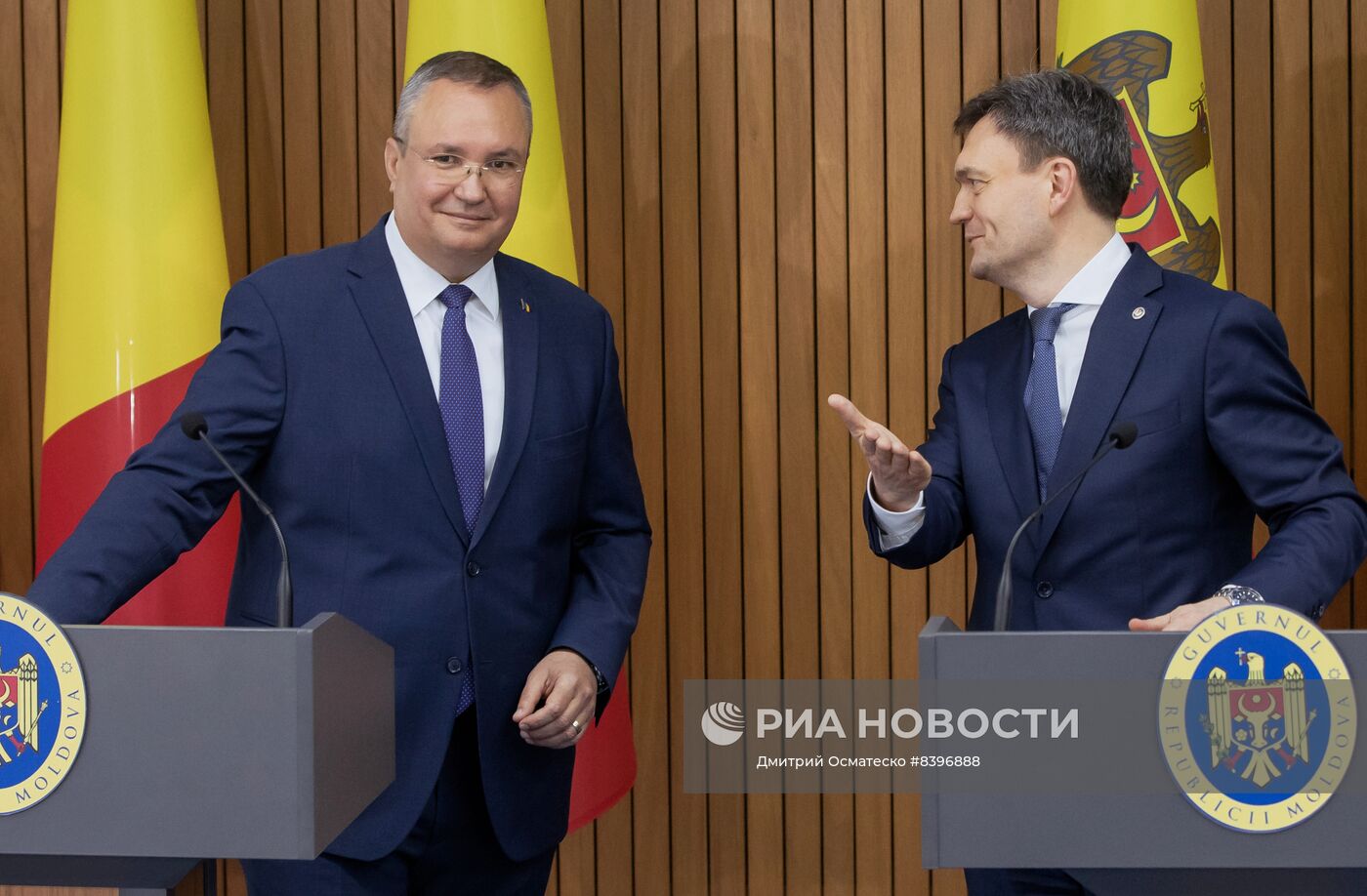 П/к премьер-министра Молдовы Д. Речана и премьер-министра Румынии Н. Чукэ