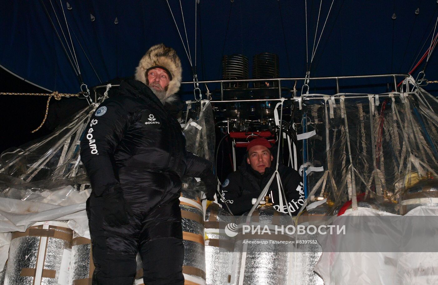 Старт полета Ф. Конюхова на воздушном шаре с попыткой установить два мировых рекорда