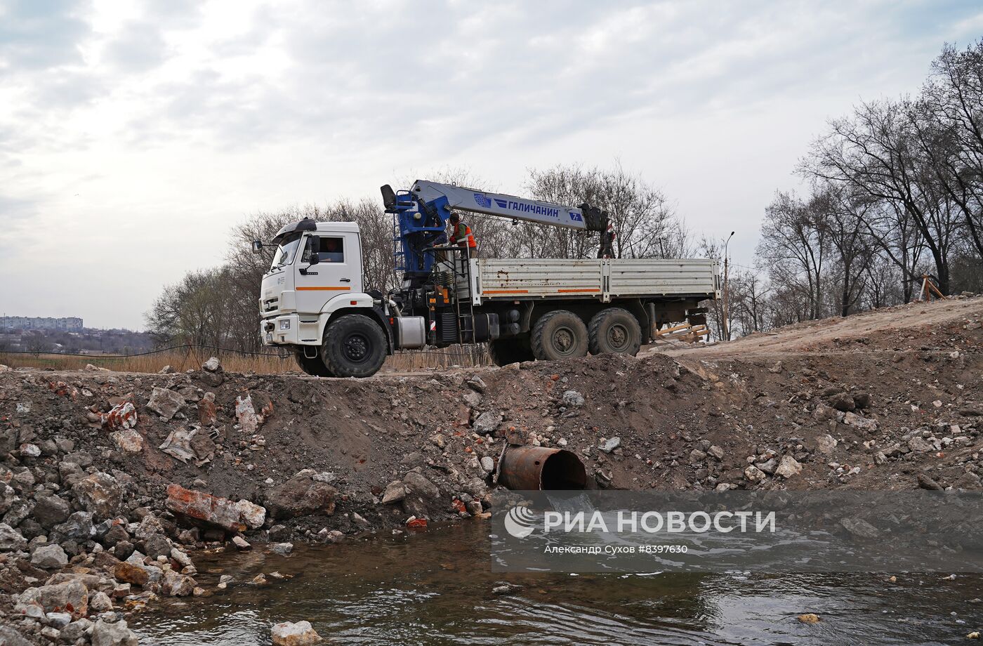 Работы по возведению нового моста начались в Мариуполе | РИА Новости  Медиабанк