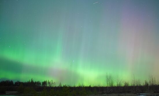 Северное сияние в Ленинградской области