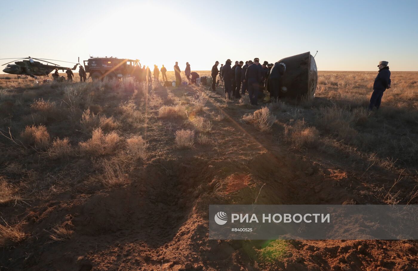 Возвращение на Землю ТПК "Союз МС-22" в беспилотном режиме 