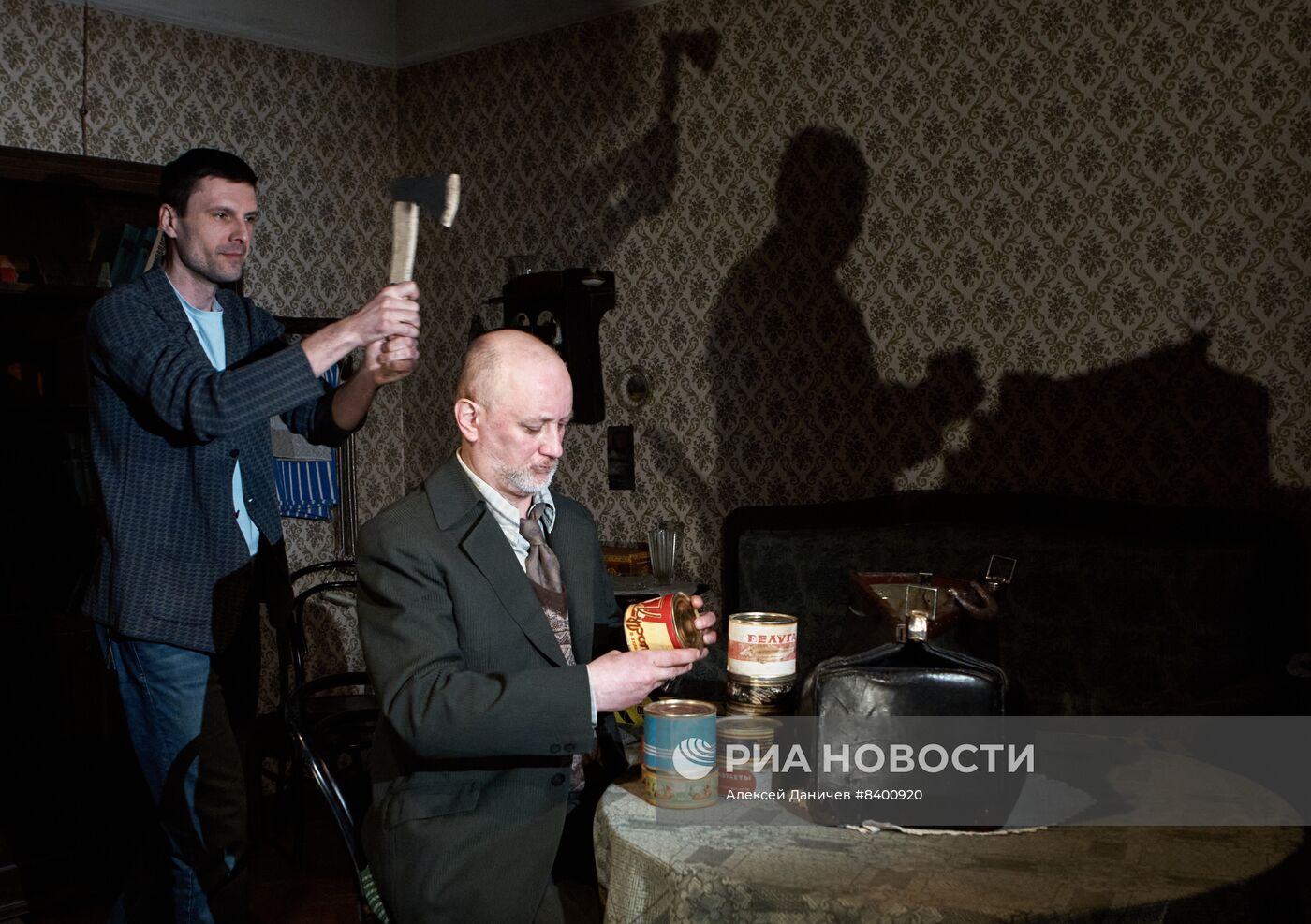 Съемка фильма "Вести незримый бой" на киностудии "Ленфильм" в Петербурге