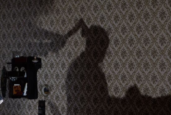 Съемка фильма "Вести незримый бой" на киностудии "Ленфильм" в Петербурге