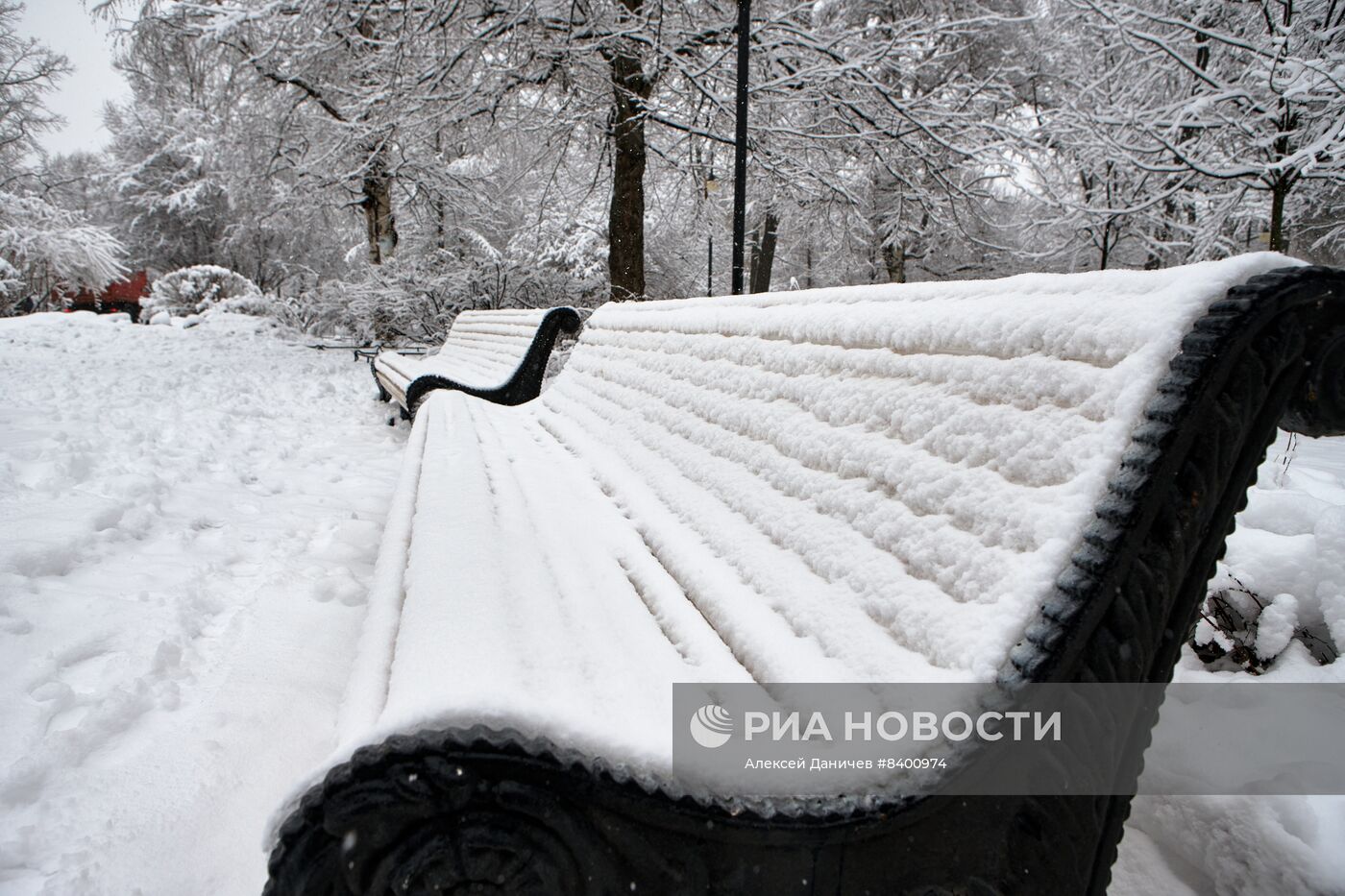 Весенний снегопад в Санкт-Петербурге