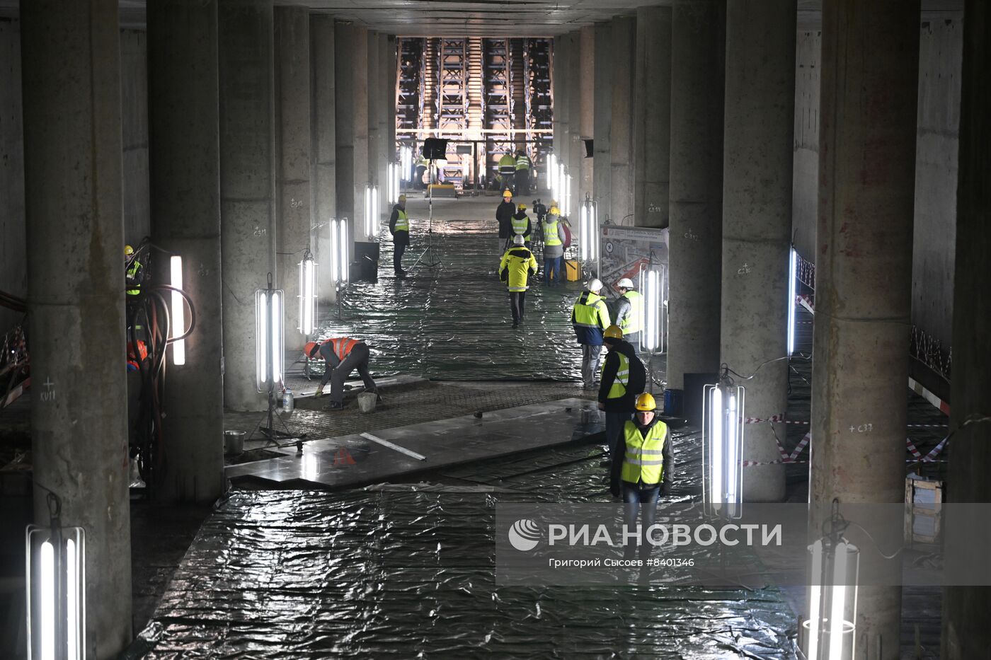 Строительство станции метро "Улица Генерала Тюленева"