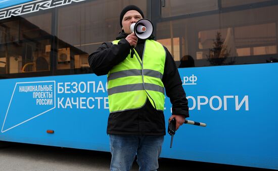 Комплексные учения по работе общественного транспорта в случае ЧС в Белгородской области