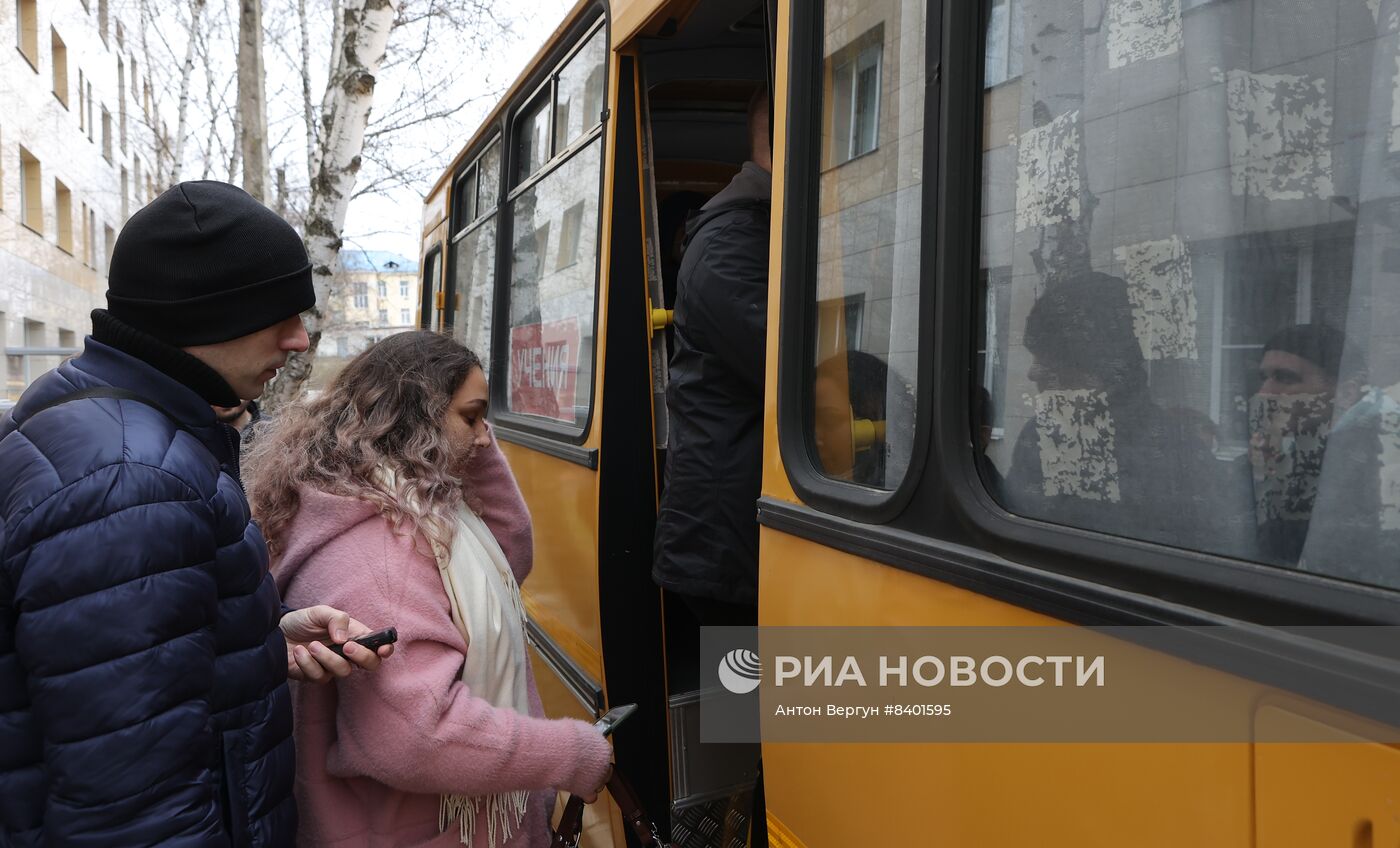 Комплексные учения по работе общественного транспорта в случае ЧС в Белгородской области