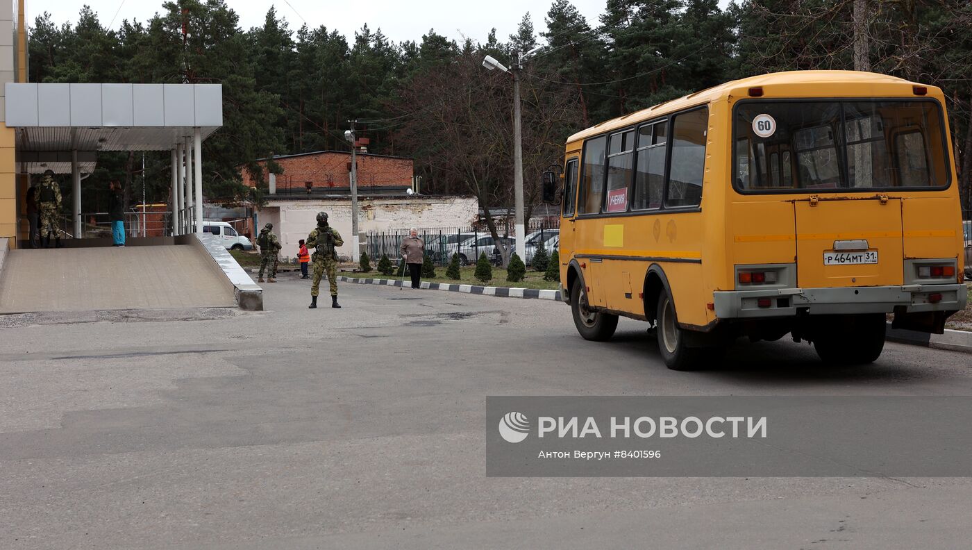 Комплексные учения по работе общественного транспорта в случае ЧС в Белгородской области