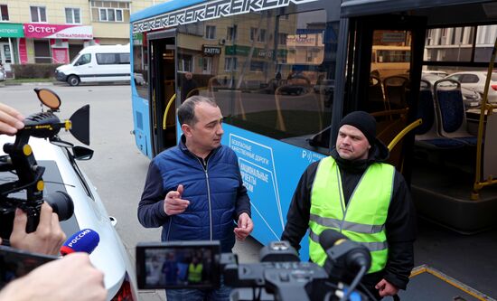 Комплексные учения по работе общественного транспорта в случае ЧС в Белгородской области