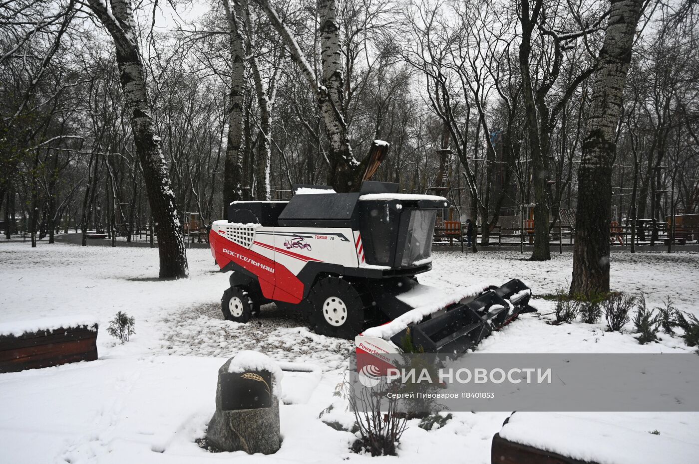 Весенний снегопад в Ростове-на-Дону