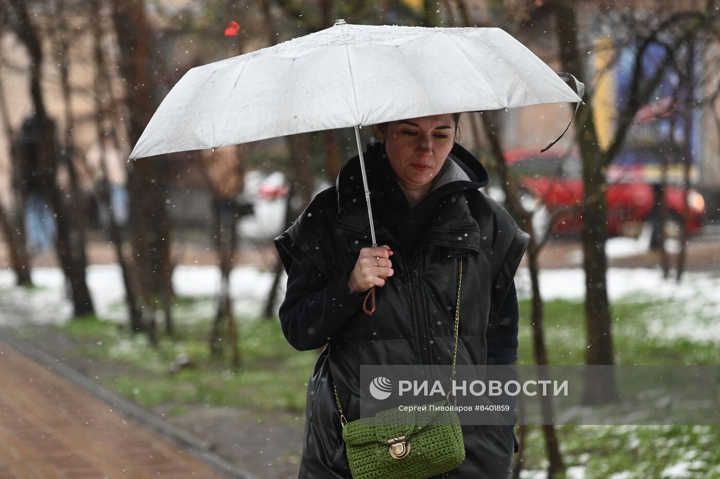 Весенний снегопад в Ростове-на-Дону