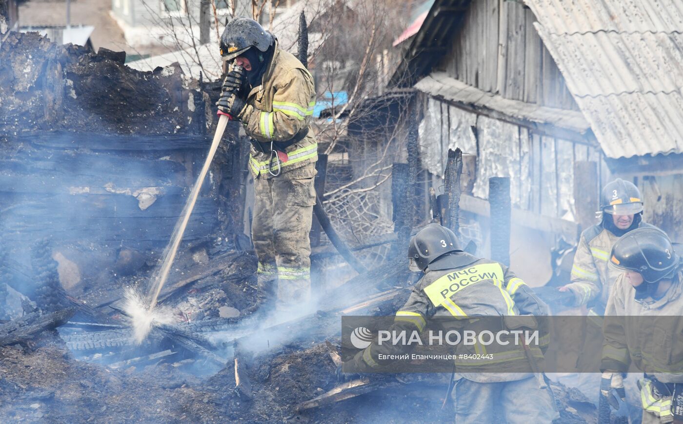 Последствия природных пожаров в Чите