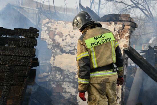 Последствия природных пожаров в Чите
