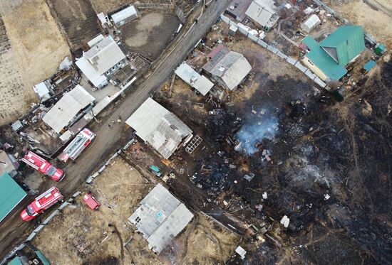 Последствия природных пожаров в Чите