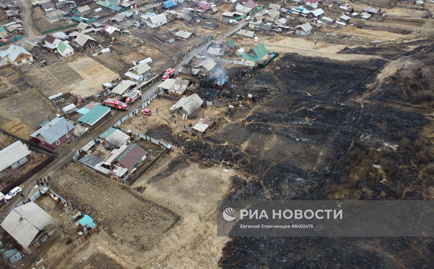 Последствия природных пожаров в Чите