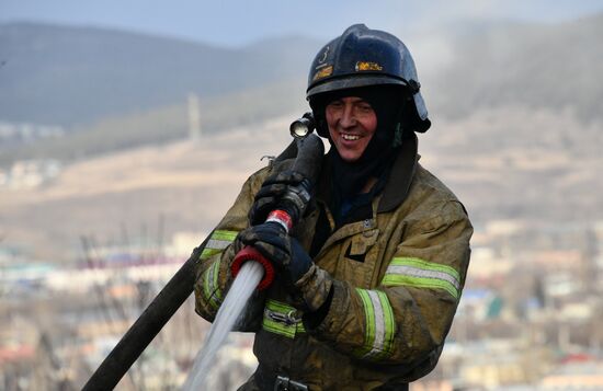 Последствия природных пожаров в Чите