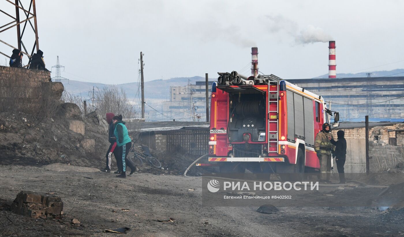 Последствия природных пожаров в Чите