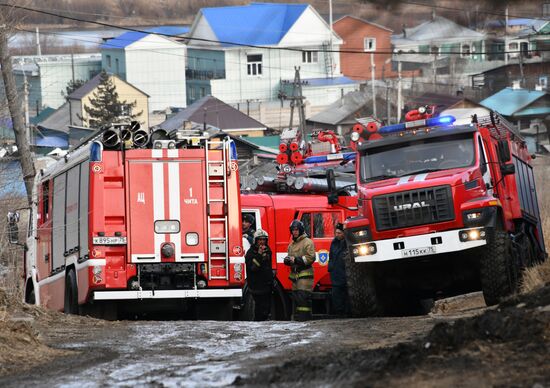 Последствия природных пожаров в Чите