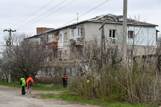 Последствия обстрела Мелитополя