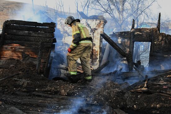 Последствия природных пожаров в Чите