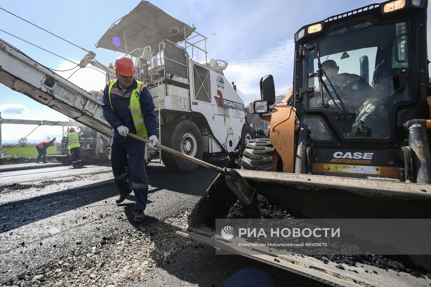 Строительство дальнего автодорожного подхода к Крымскому мосту в Краснодарском крае