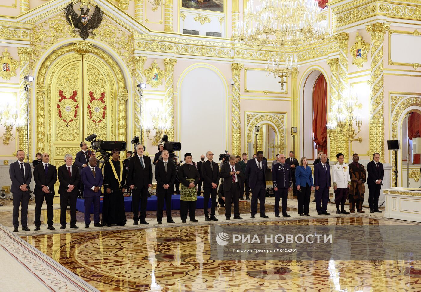 Президент РФ В. Путин принял верительные грамоты у вновь прибывших послов иностранных государств