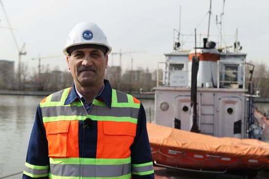 Подготовка коммунального флота Москвы к сезону речной технической навигации