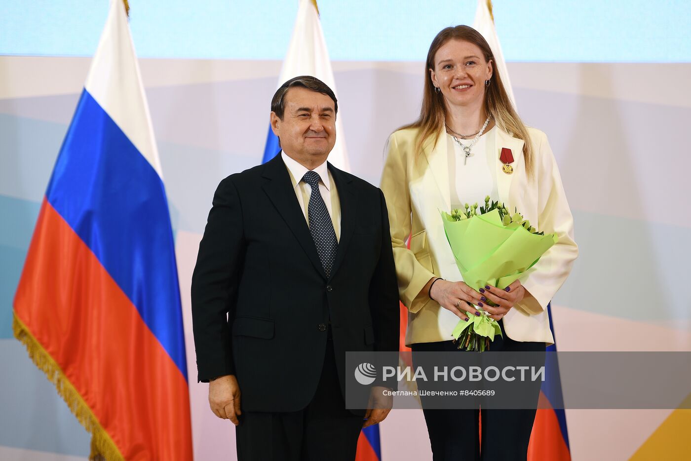 Церемония вручения государственных наград РФ за вклад в развитие спорта и успешное выступление на Олимпиаде-2022