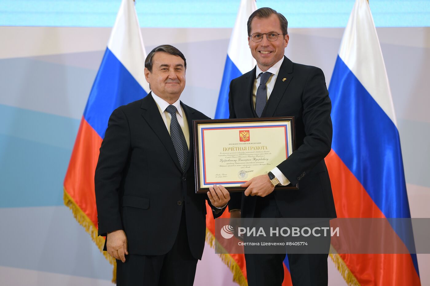 Церемония вручения государственных наград РФ за вклад в развитие спорта и успешное выступление на Олимпиаде-2022