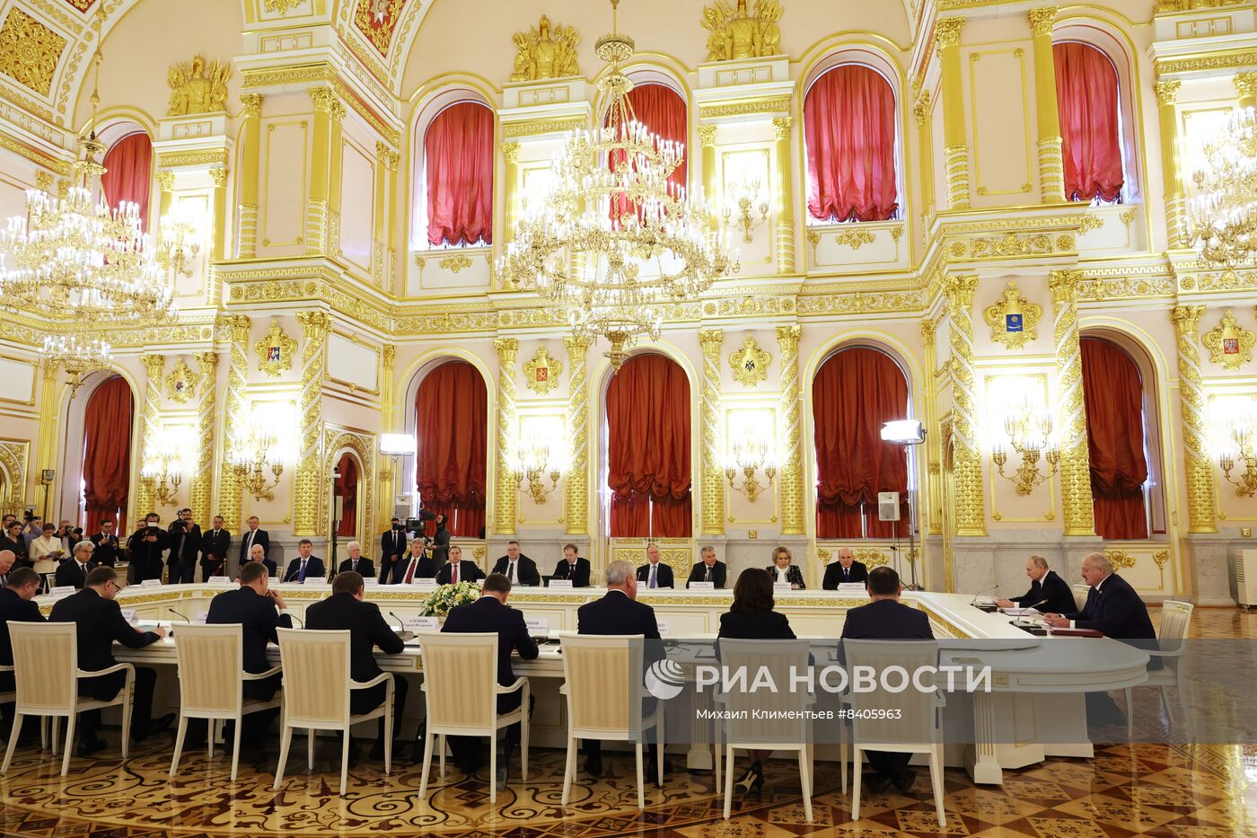 Заседание Высшего госсовета Союзного государства с участием В. Путина и А. Лукашенко