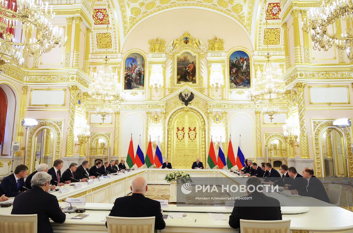 Заседание Высшего госсовета Союзного государства с участием В. Путина и А. Лукашенко