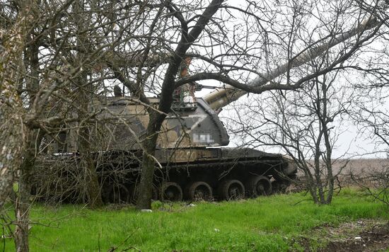 Боевая работа САУ "Мста-С" в Южном секторе СВО