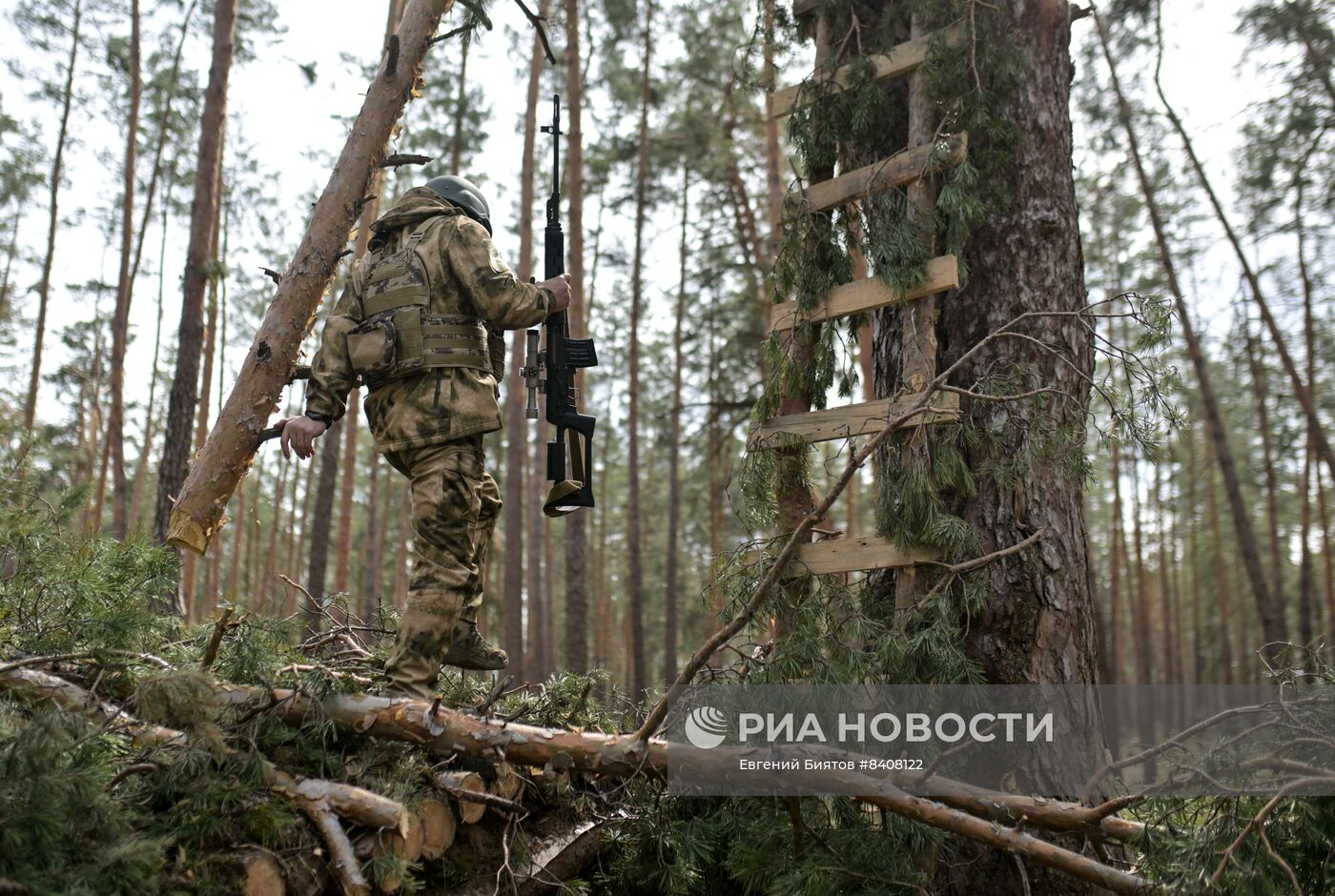 Бойцы спецназа "Ахмат" на кременском участке фронта в Донбассе