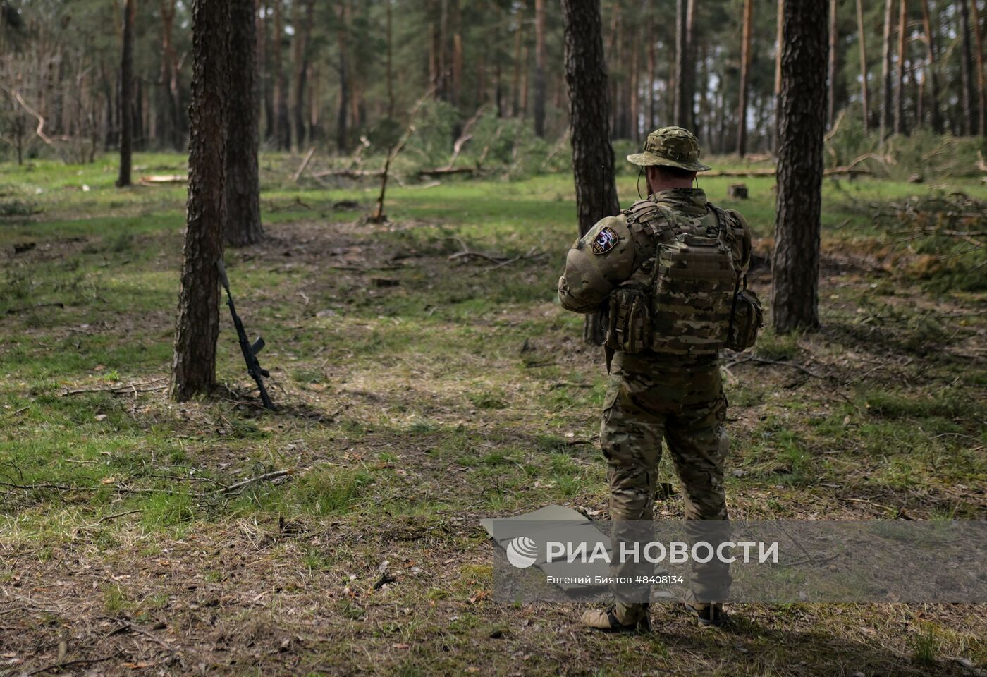 Бойцы спецназа "Ахмат" на кременском участке фронта в Донбассе