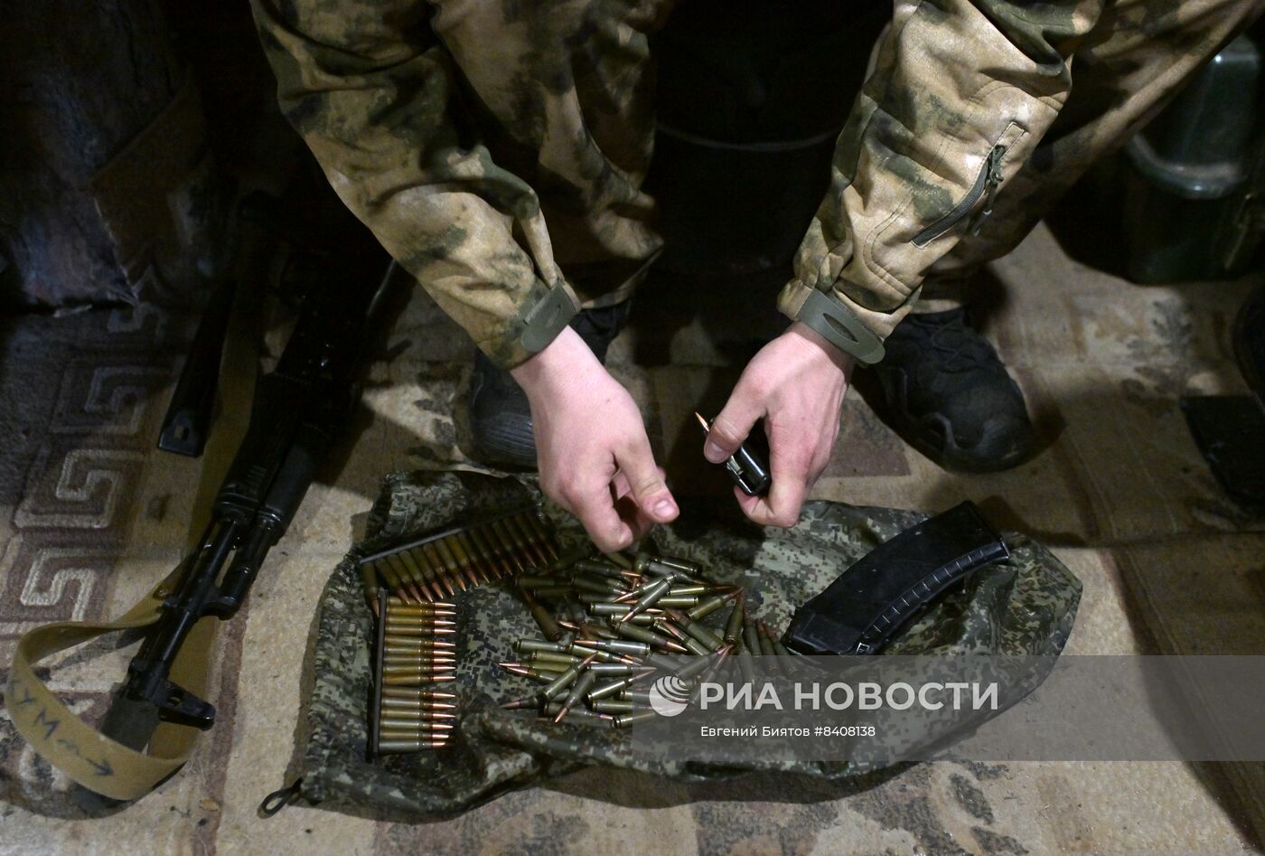 Бойцы спецназа "Ахмат" на кременском участке фронта в Донбассе