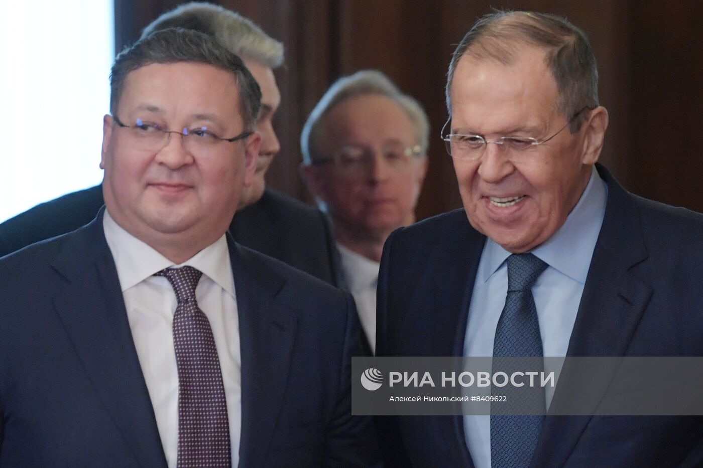 Встреча глав МИД РФ и Казахстана С. Лаврова и М. Нуртлеу