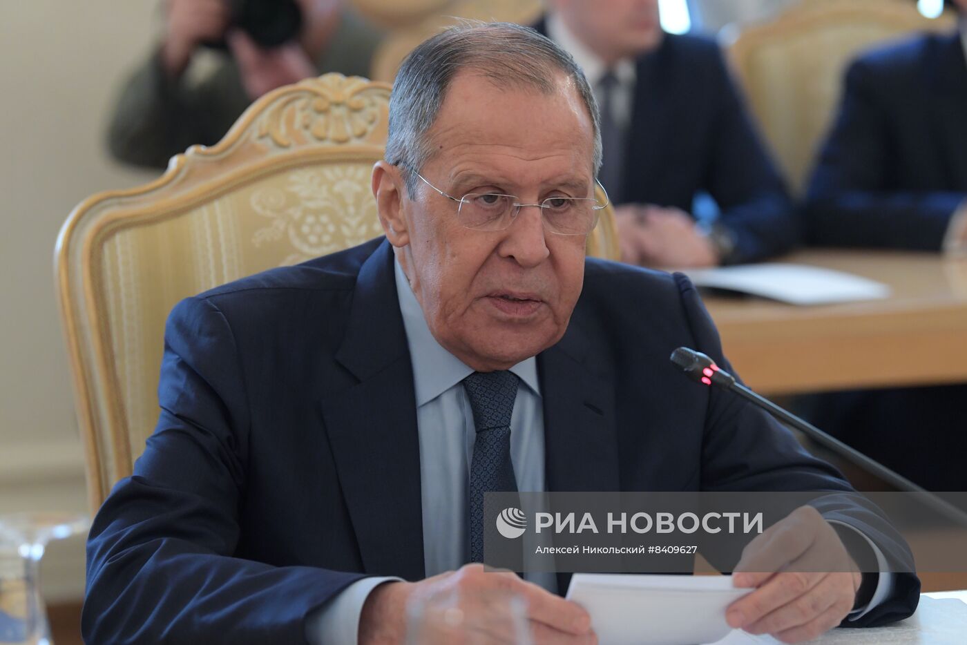 Встреча глав МИД РФ и Казахстана С. Лаврова и М. Нуртлеу