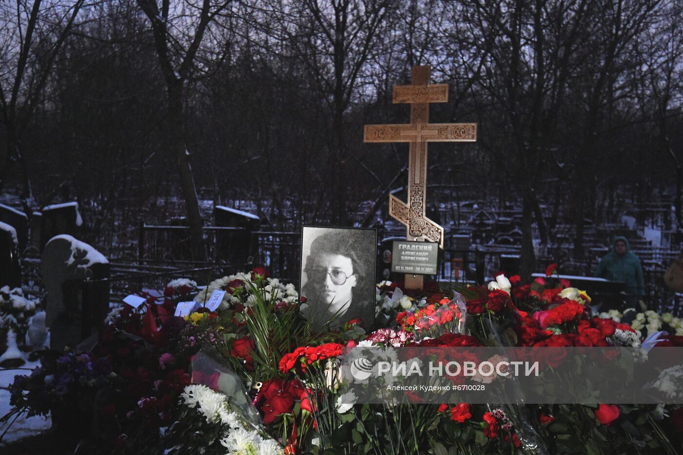 Могила Александра Градского на Ваганьковском кладбище