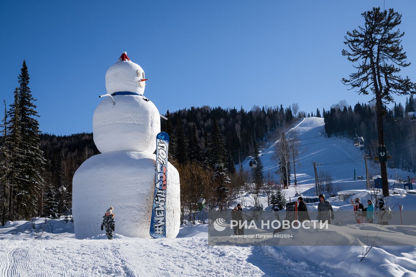 В Австрии слепили самого большого в мире снеговика