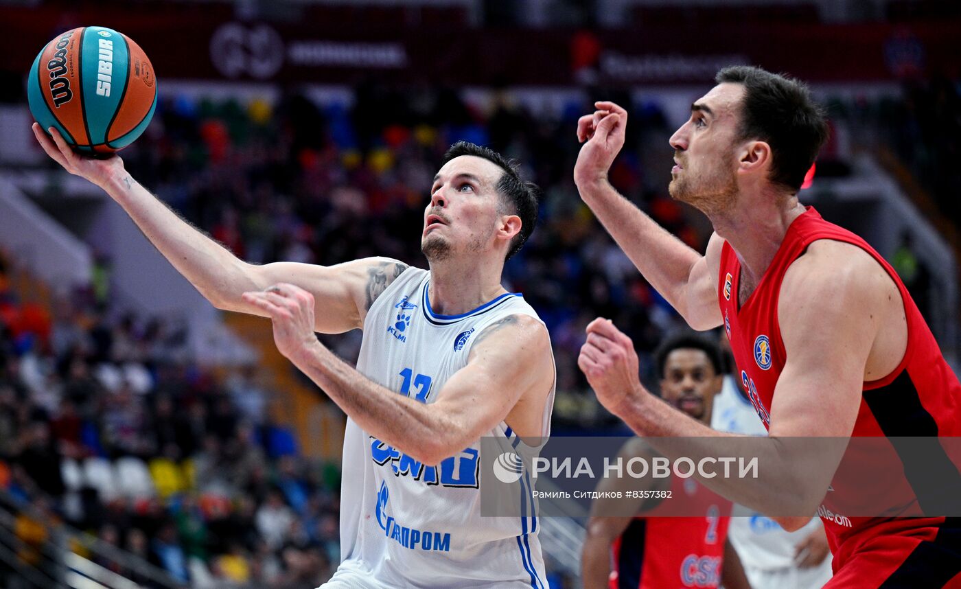 Баскетбол. Единая лига ВТБ. Матч ЦСКА - "Зенит" | РИА Новости Медиабанк