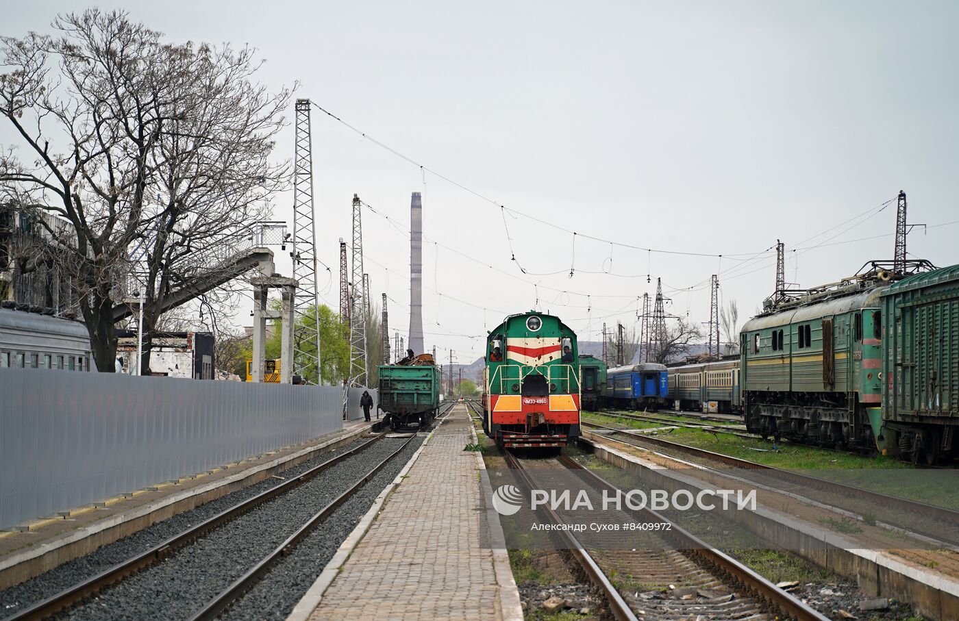 Восстановление железнодорожного вокзала в Мариуполе