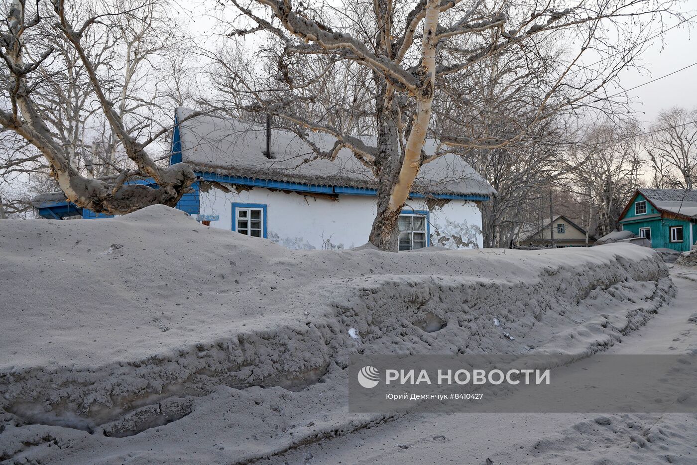 Последствия извержения вулкана Шивелуч на Камчатке