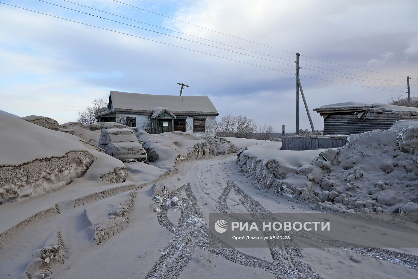 Последствия извержения вулкана Шивелуч на Камчатке