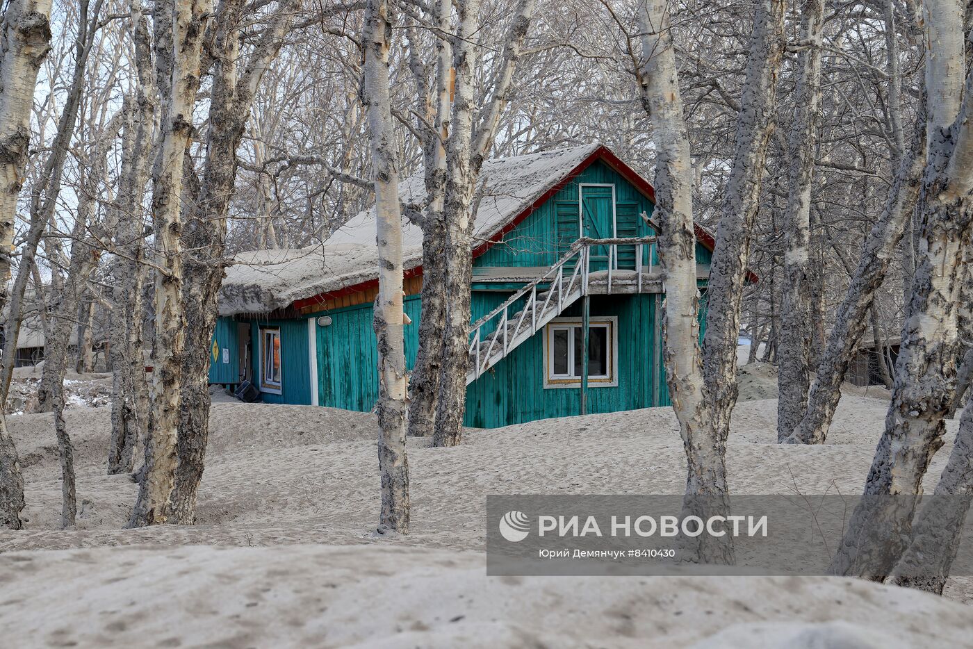 Последствия извержения вулкана Шивелуч на Камчатке