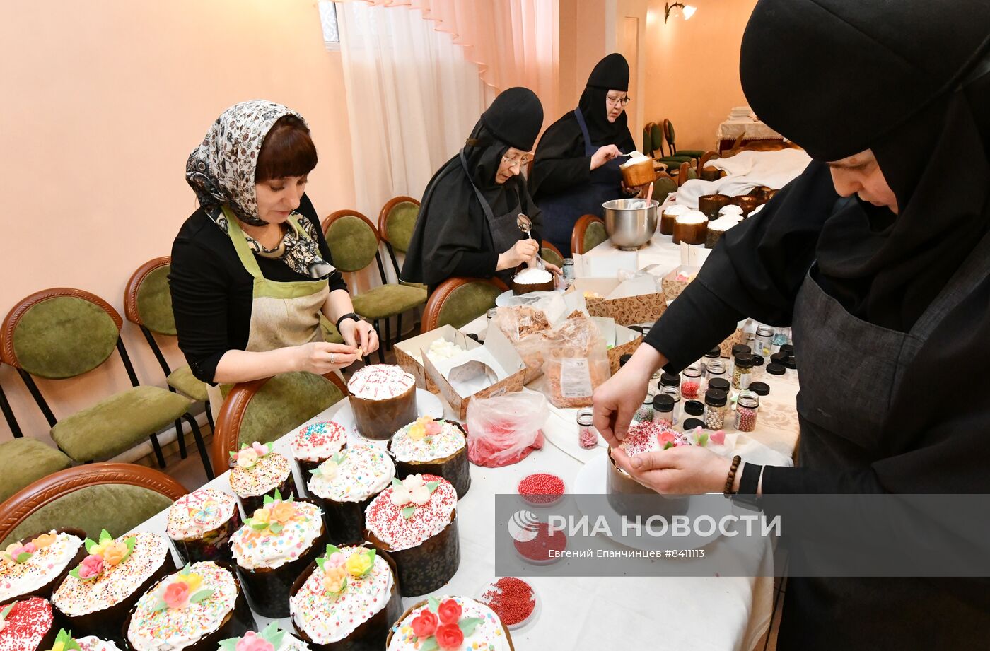 Подготовка к празднованию Пасхи в монастыре Всех святых в Забайкальском крае 