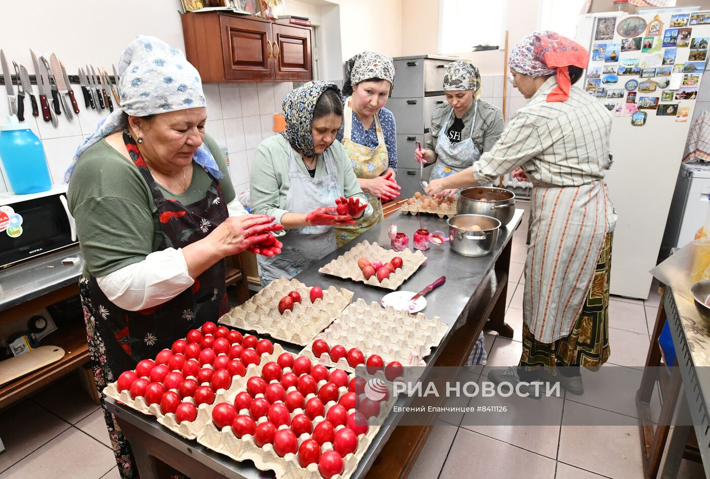 Подготовка к празднованию Пасхи в монастыре Всех святых в Забайкальском крае 