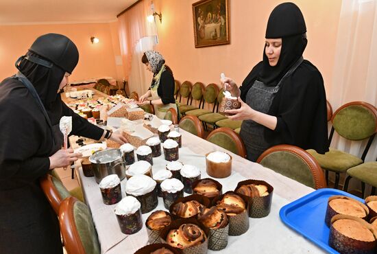 Подготовка к празднованию Пасхи в монастыре Всех святых в Забайкальском крае 