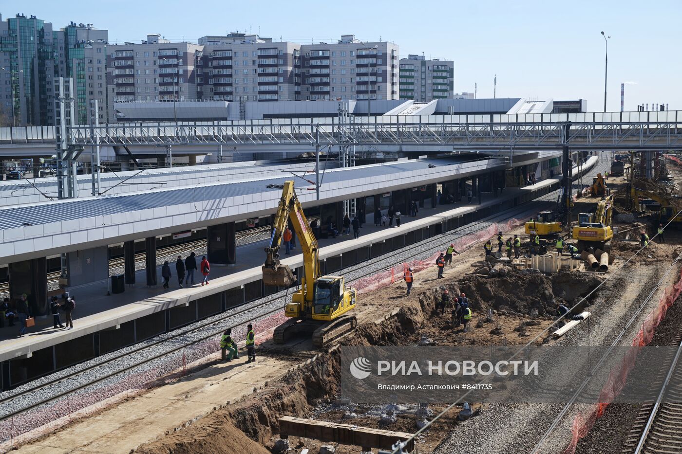 Строительство ТПУ "Крюково" МЦД-3 в Зеленограде